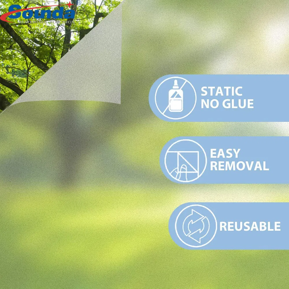 China Factory Window Film Electrostatic Self-Adhesive Decorative PVC Glass Film