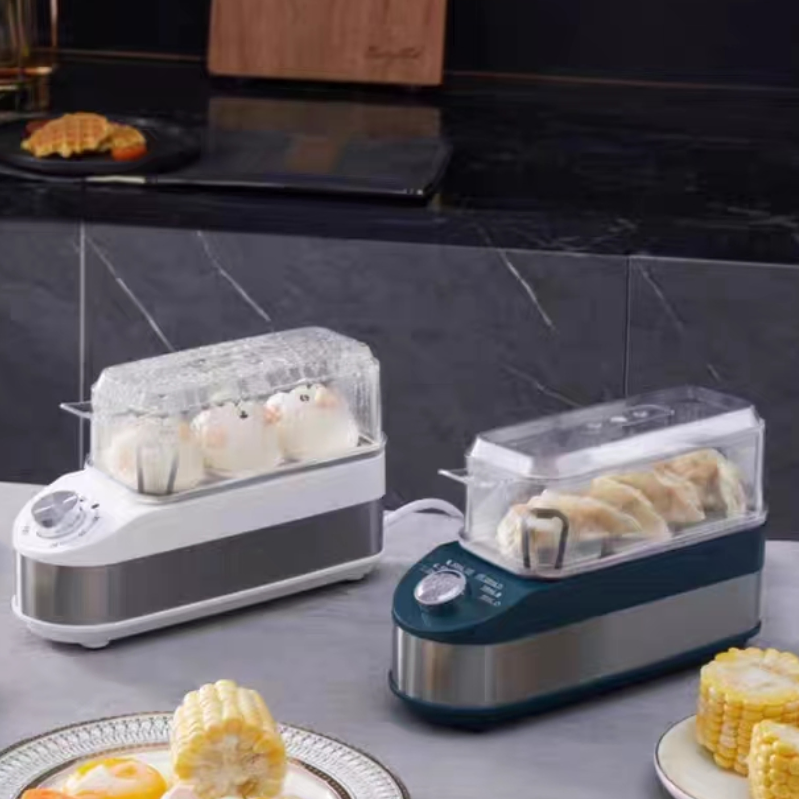 Electric Egg Cooker with Transparent Lid for Household with Timer. Anti-Dry.