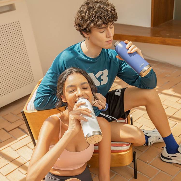 Stainless Steel Sports Outdoor Vacuum Insulated Flask Travel Thermal Water Bottle