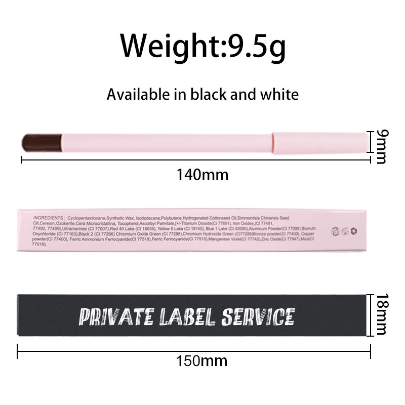 Private Label Vegan Natural Waterproof Lip Liner Brown Lip Liner High Pigmented Matte Lipliner Pencil
