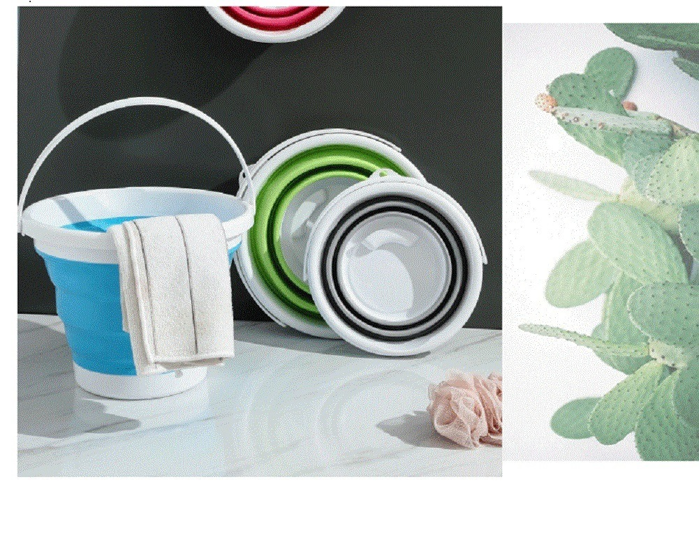 10 L Collapsible Bucket Portable Folding Water Container Space Saving Bucket for Washing, Camping, Hiking and Home Bl16437