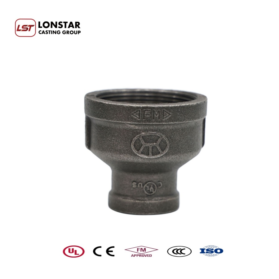 Lonstar Industrial Commercial Malleable Black Iron Plumbing Pipe Fitting with High Strength Threaded