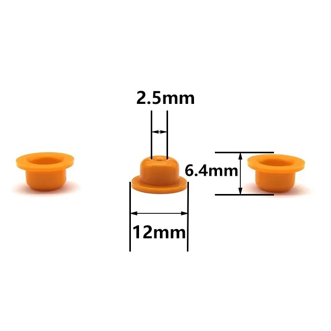ASNU 036 GB 2-128 Fuel Injector Insulation Caps, 12.8mm x 8mm x 3mm, Plastic Finned Pintle