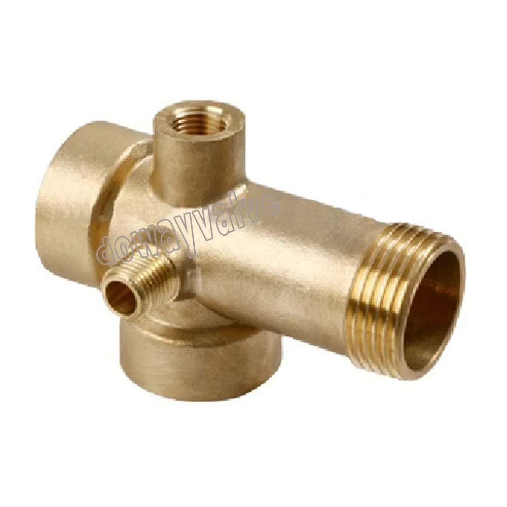 Cw617n Forged Brass Tee with Male and Female Connections