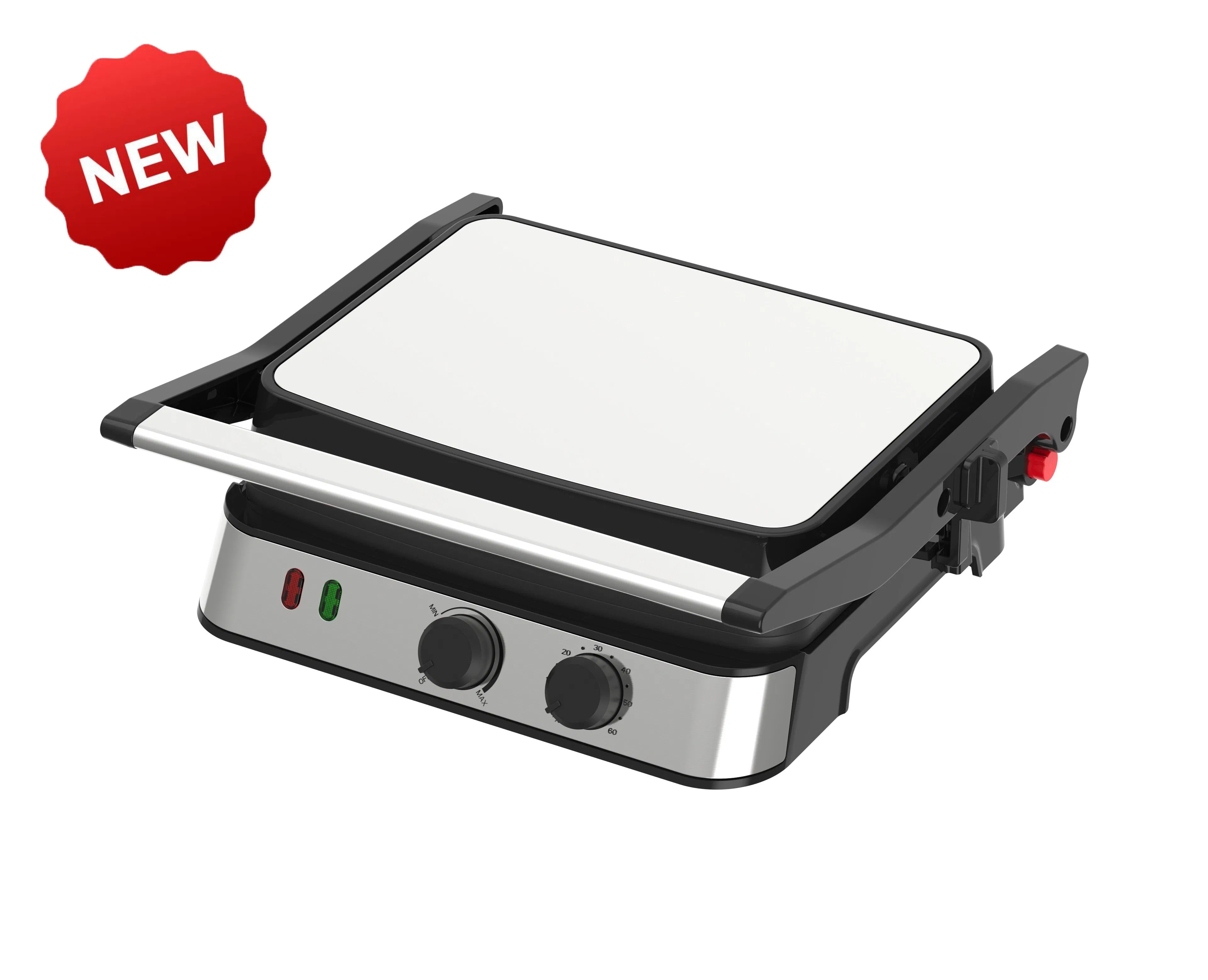 Household 4 Slice Non-Stick Panini Press Grill with Adjustable Timer