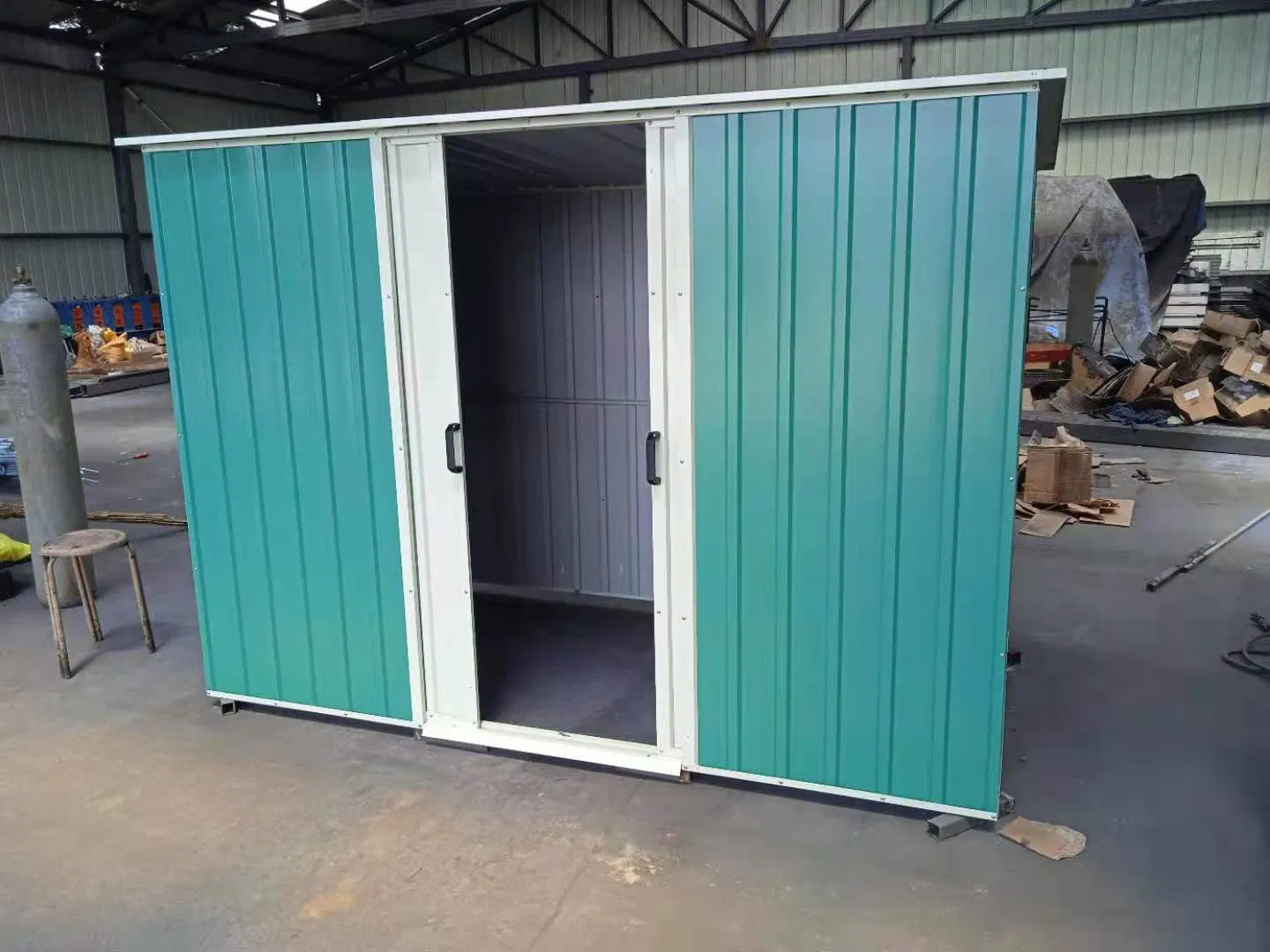 Prefabricated Outdoor Metal Light Steel Garden Shed Easy Assemble Tool Shed