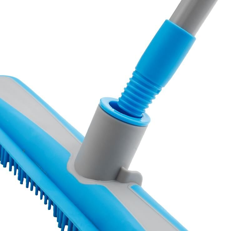 Push Broom Pet Hair Removal Broom with Squeegee Soft Brush