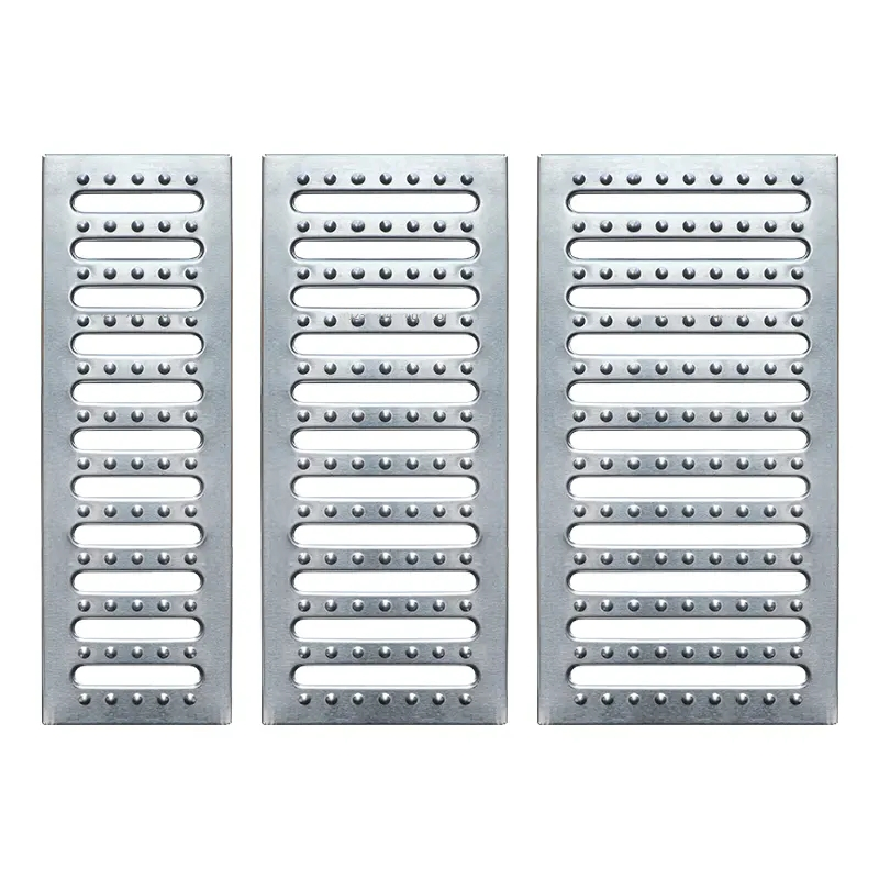 Perforated Metal Non-Slip Safety Grating with Custom-Sized Holes for Platform and Walkway