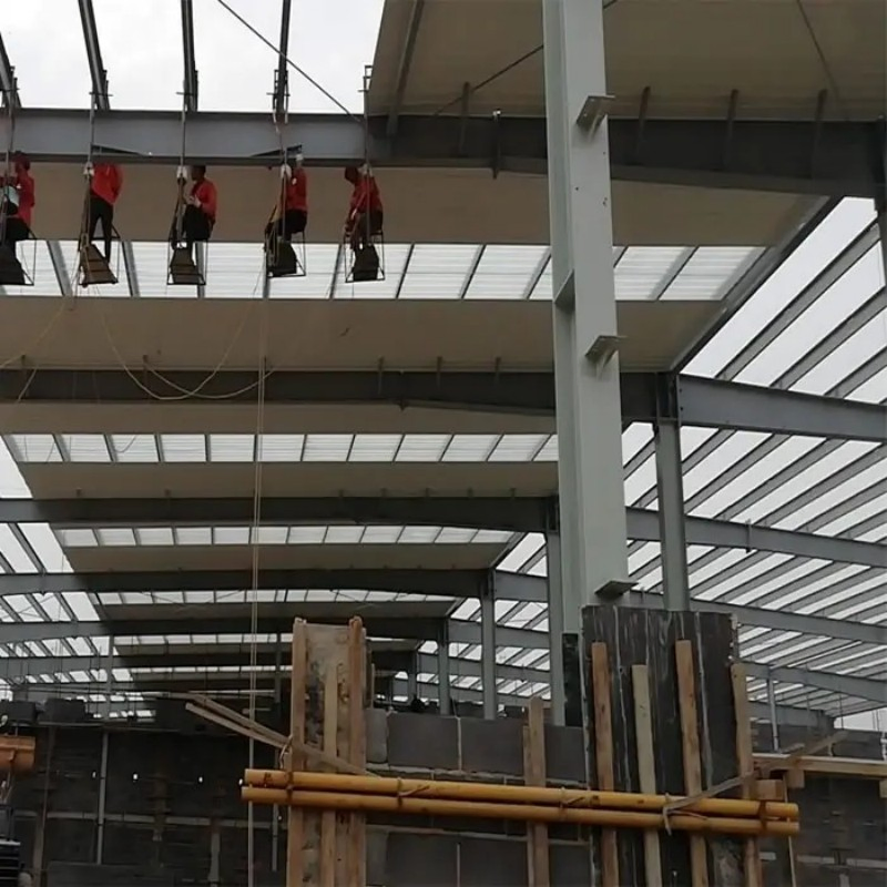 Painted Metal Steel Structure Logistics Warehouse Prefab Steel Storage Building for Factory