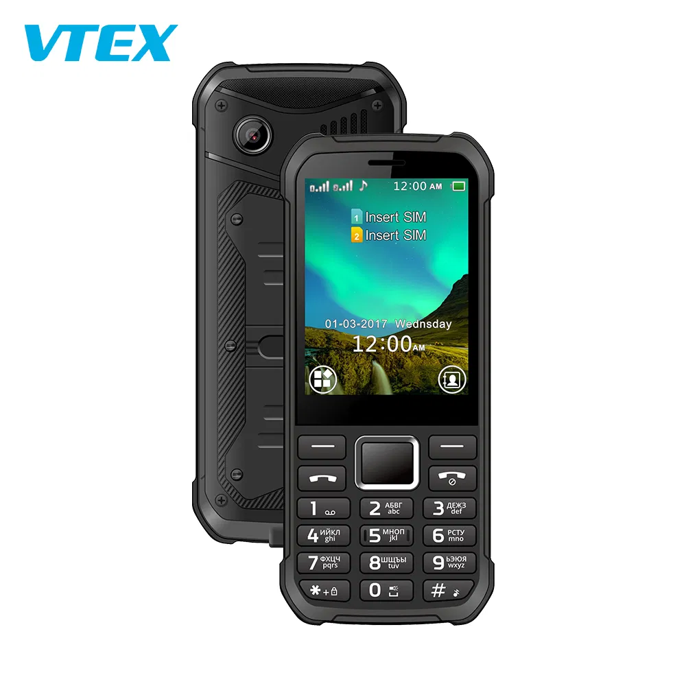 Кнопочный телефон 2G, защищенный, 2.8 дюйма, 2500 мАч
