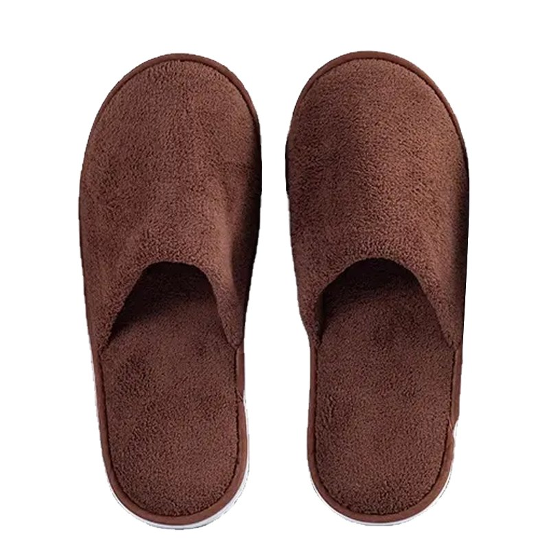 Wholesale Luxury Quality Beige Personalized Logo Hotel Disposable Slippers