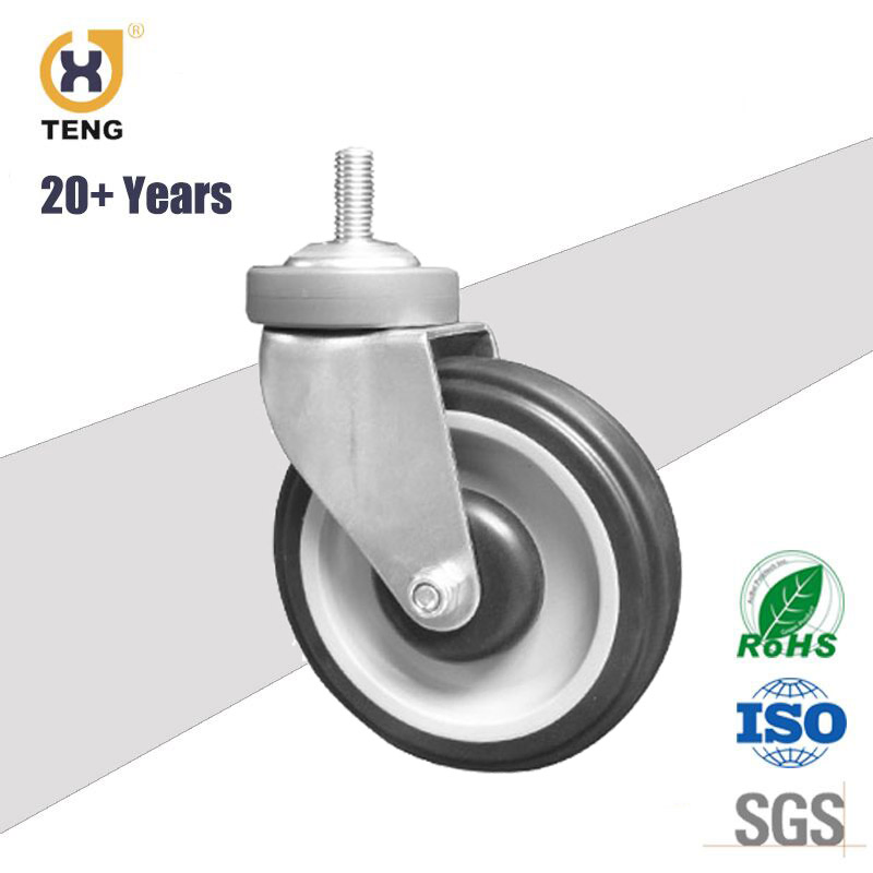 Swivel Supermarket Caster with Flat PU Wheel