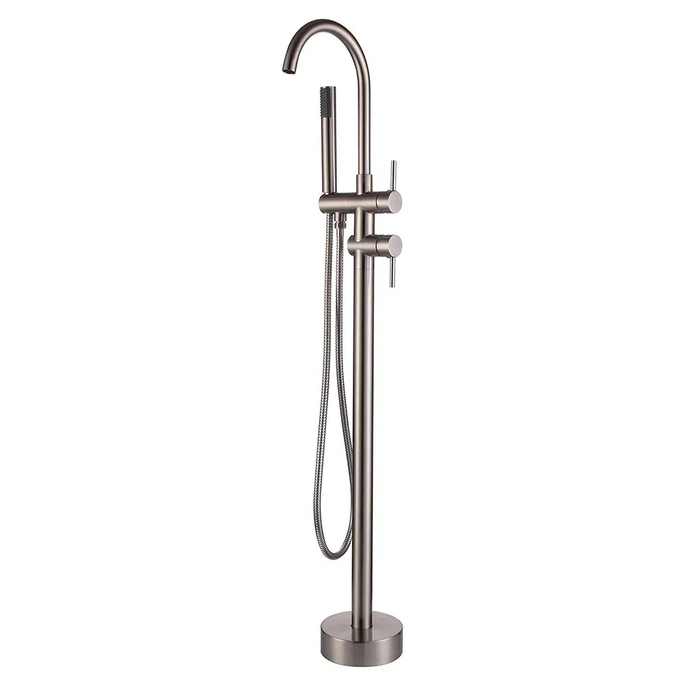 Triple Handles Classical Design Hot and Cold Golden Finished Bathtub Water Faucet