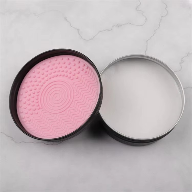 Makeup Brush Tools Cleaning Soap Peach Fragrance Inside with Silicone Pad Powder Puff Cleaner