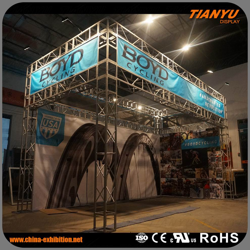 Portable Aluminum Wedding Stage Advertising Display Truss System with Curved Roof for Exhibition