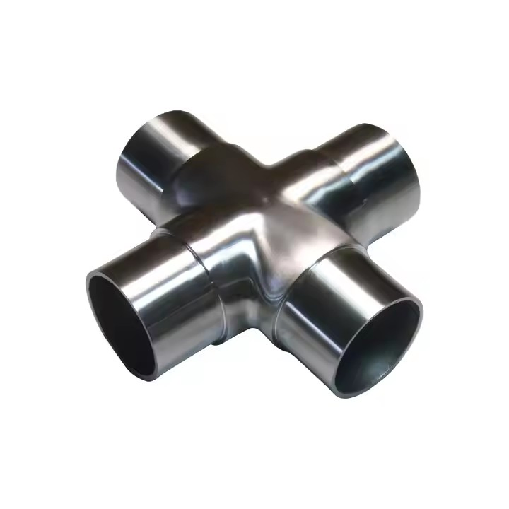 Ss Flat Welding Cross 304 316L 347H 2520 2205 Duplex Stainless Steel 4 Way Connector Coupling