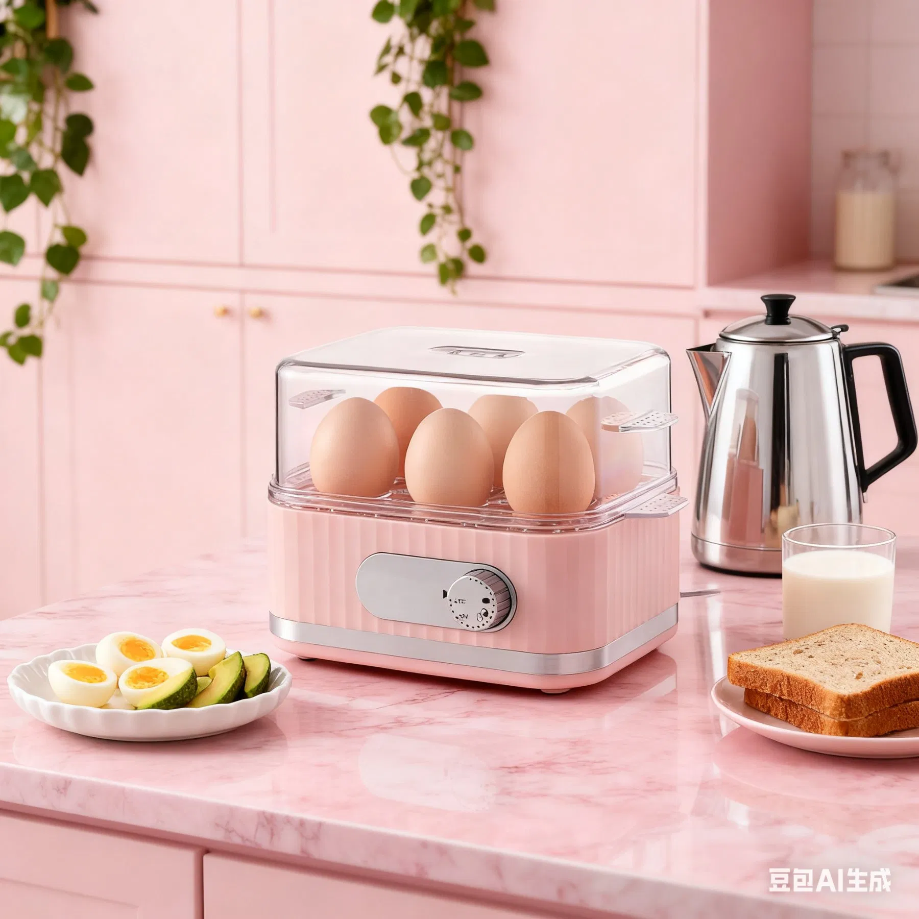 6-Egg Capacity Electric Egg Boiler with Timer 400W Chinese Design