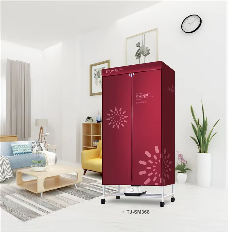 Tj-Sm368 Factory Hot Sale Red Class 2 1500mm Cable Length Jeans T Shirt Shoes Clothes Dryer Electric