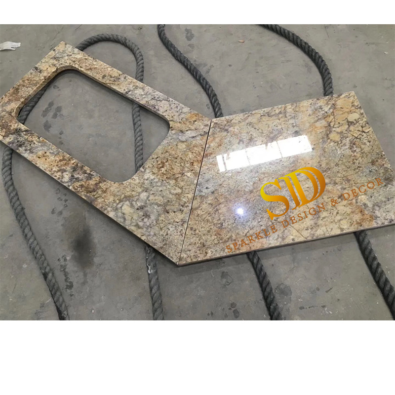 China Manufacturer Brazilian Giallo Golden Granite Countertop