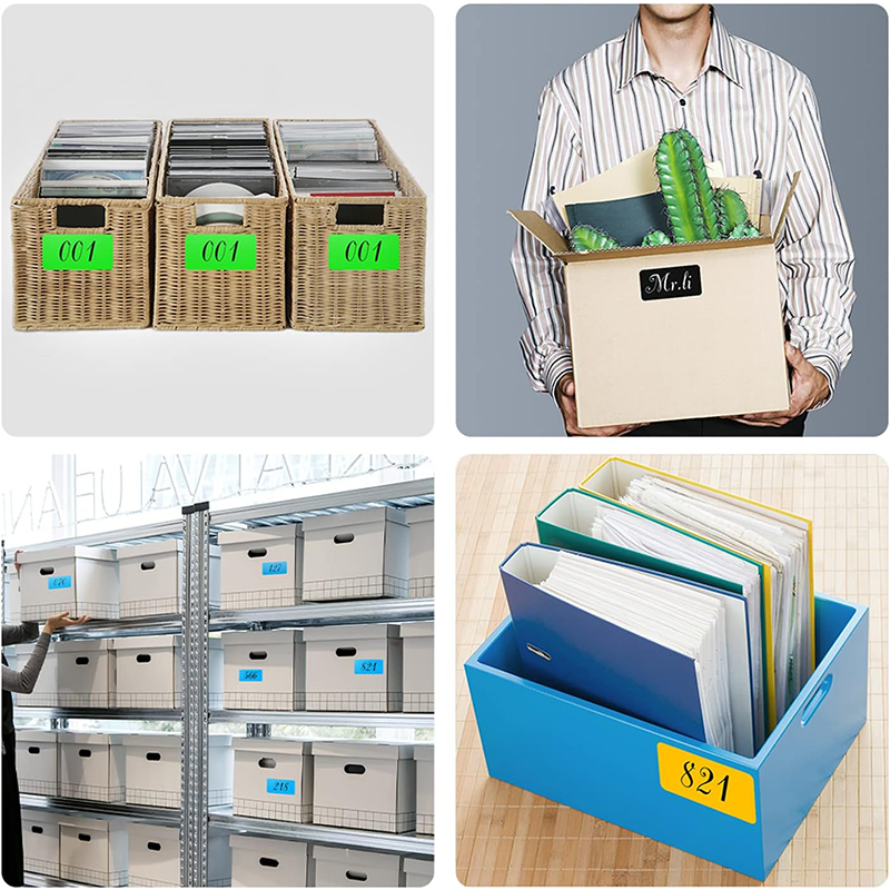 Customizable Colorful Writable Adhesive Labels for Office Organization