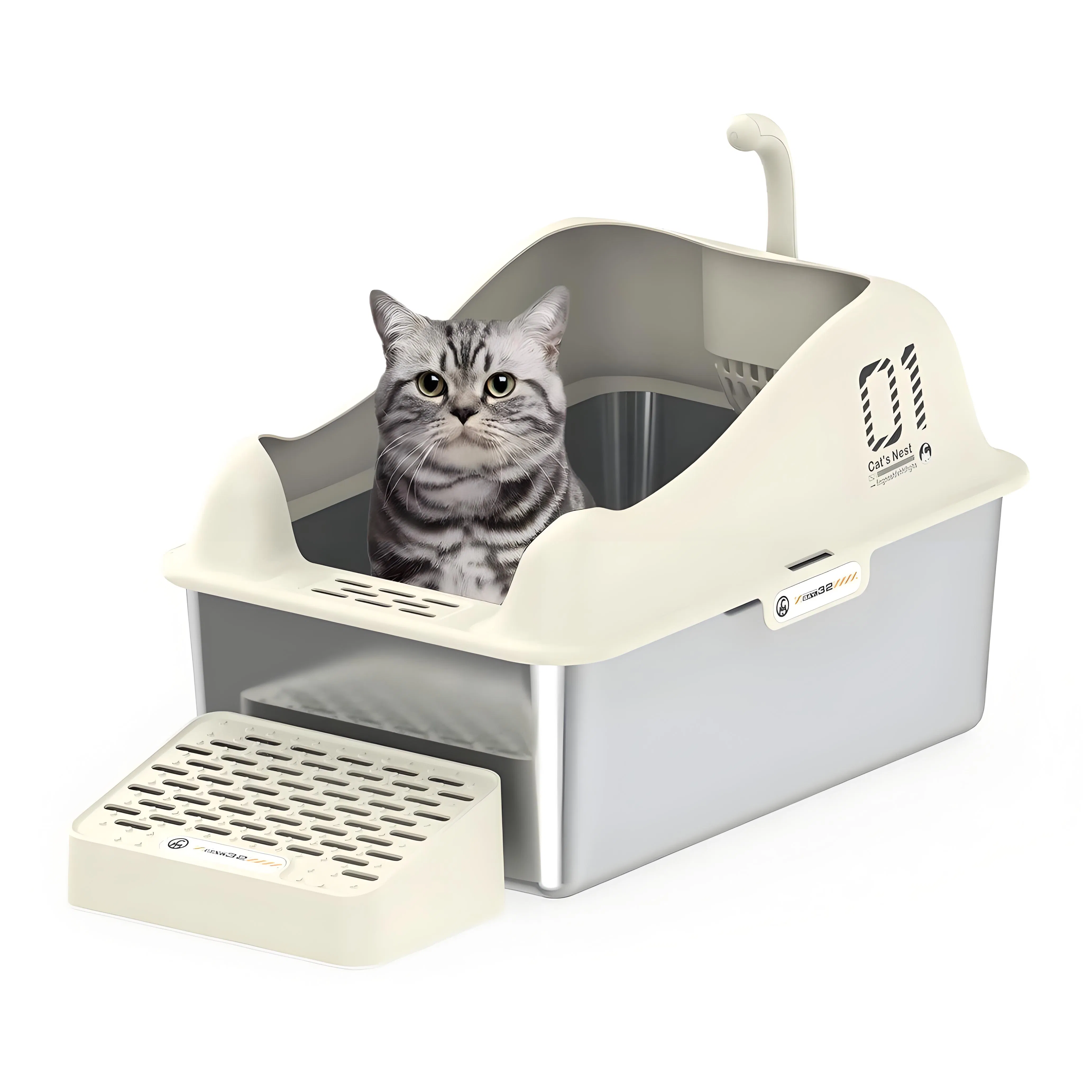 Easy-Clean Collapsible Cat Litter Box for Happy Pets