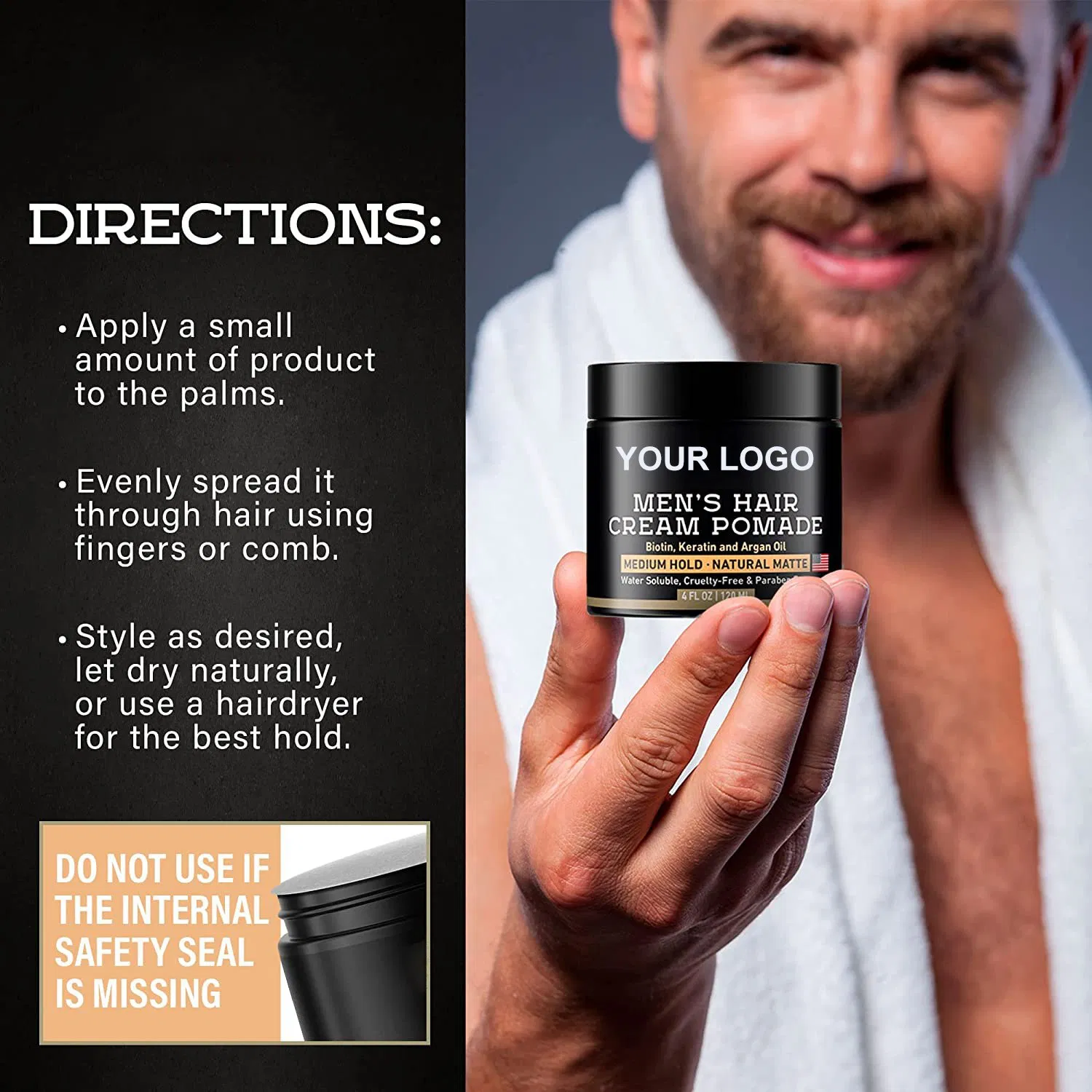 Beauty Cosmetics Skin Care Hair Styling Cream Men's Hair Cream Pomade OEM