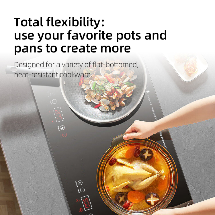 Touch Screen Double Burner Digital Control Gasless Electric Infrared Ceramic Cooker