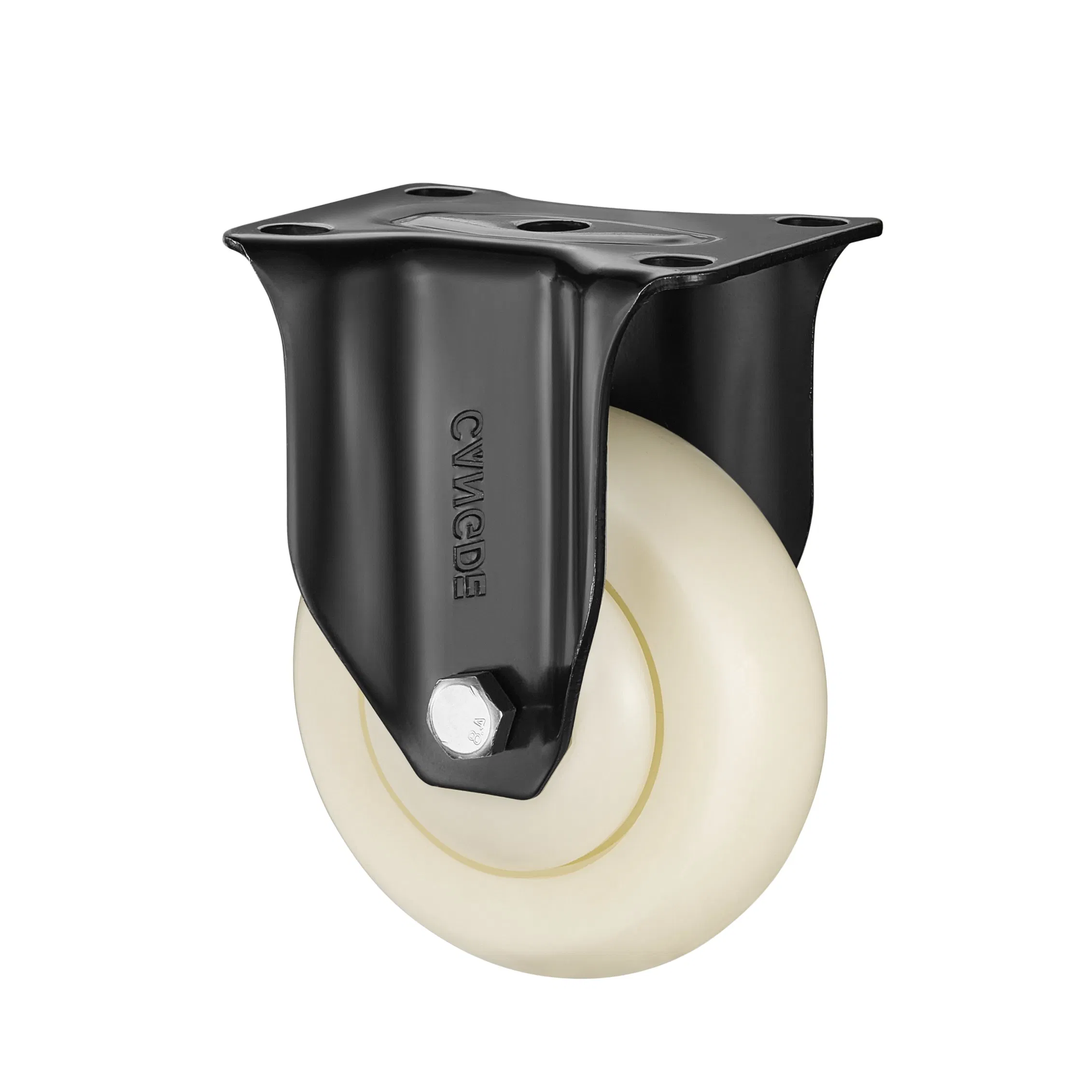 High-Strength White PP Swivel Caster, Medium Duty, Handles Debris & Rough Floors