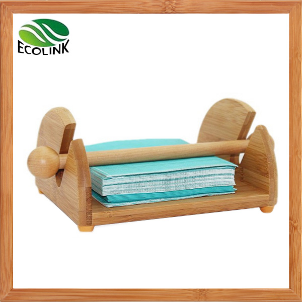 Bamboo Tissue Rack Paper Dispenser Napkin Holder
