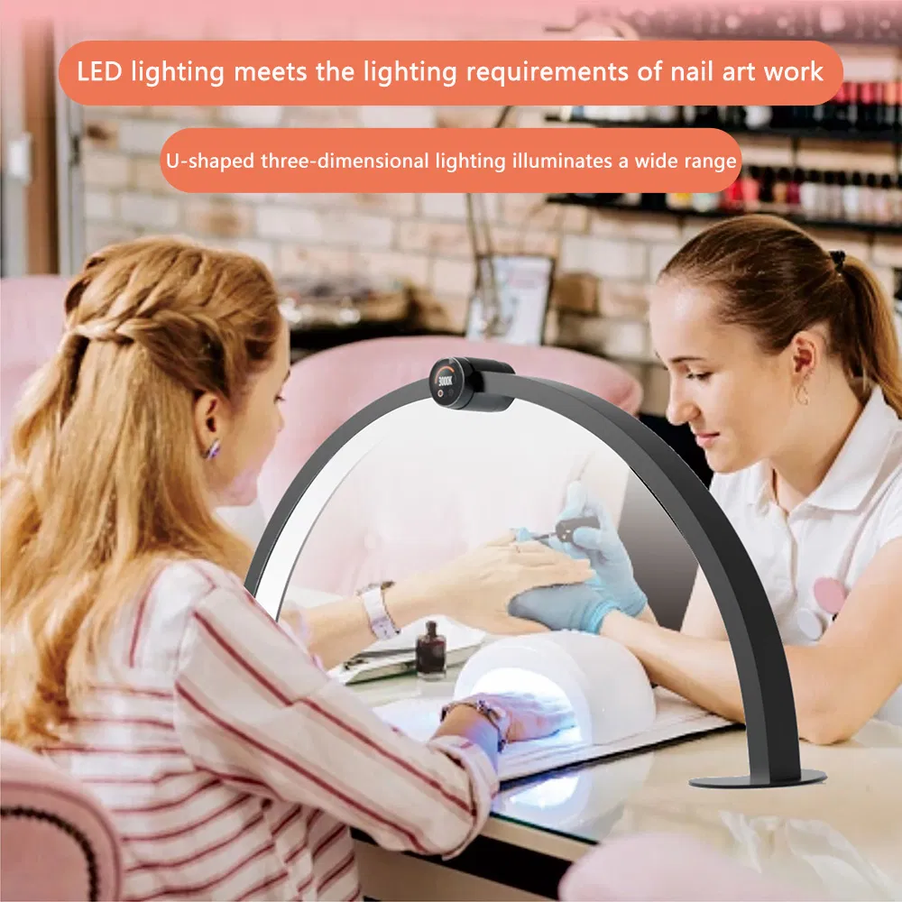 Arc Lamp U-Shaped Smart Nail Table Lamp Half Moon Highlight Light Set Beauty Salon Eye Protection Simple LED Nail Desk Lamp
