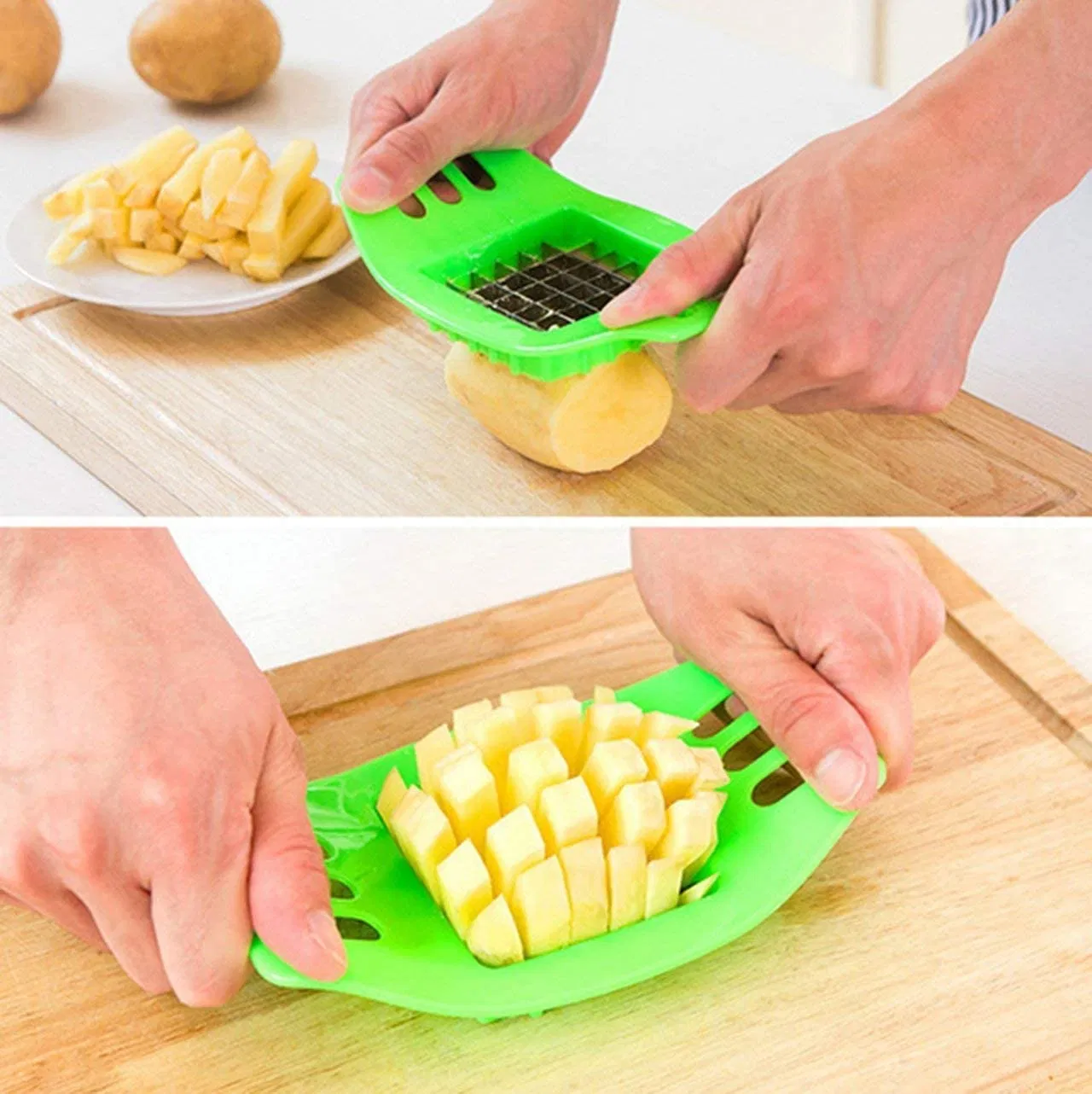 Stainless Steel Potato Cutting Tool French Fry Cutter Cooking Kitchen Gadget Esg11899