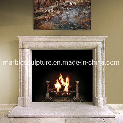 Hand Craft Classical Europe Style Natural Stone Mantel Marble Mixed Color Fireplace (SYMF-192)