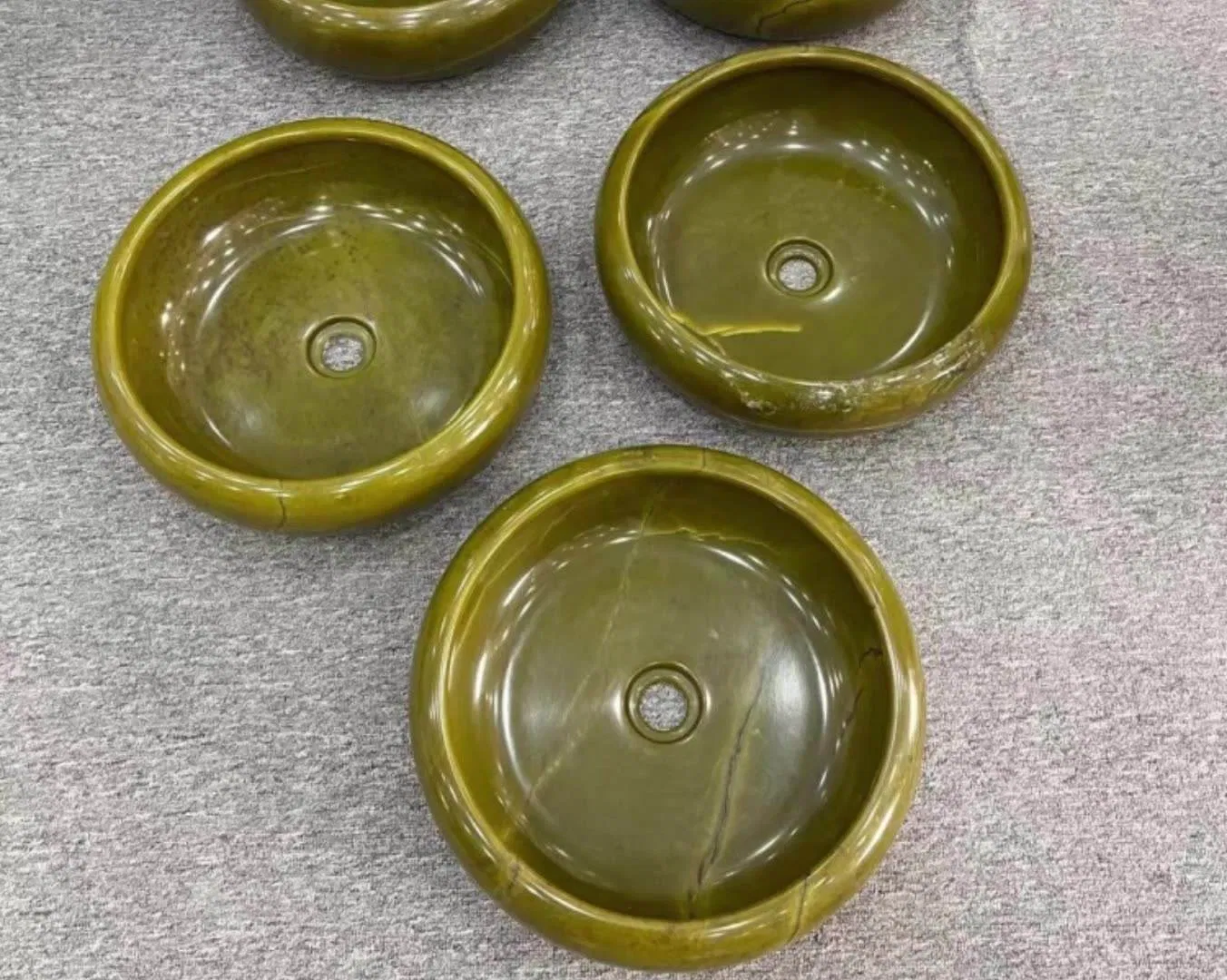 Luxury Indoor Rainforest Green Marble Basin Sink for Bathroom Vanity Top