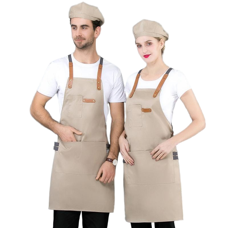 Wholesale Leather Linen Denim Tea Kitchen Milk Waist Canvans Cook Bib Apron