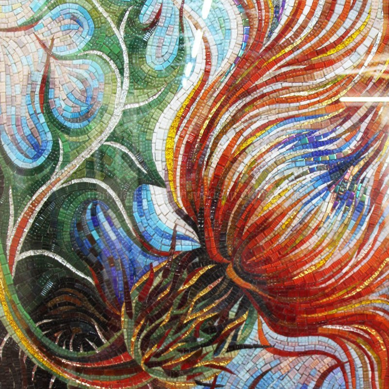 Стеклянная мозаика для стен с узором