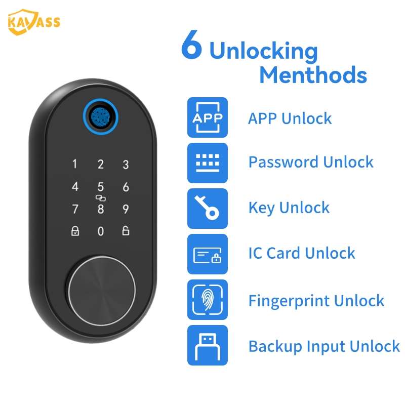Multi-Function Smart Lock - Bluetooth APP/Fingerprint/Password Access, Zinc Alloy Lock for Doors