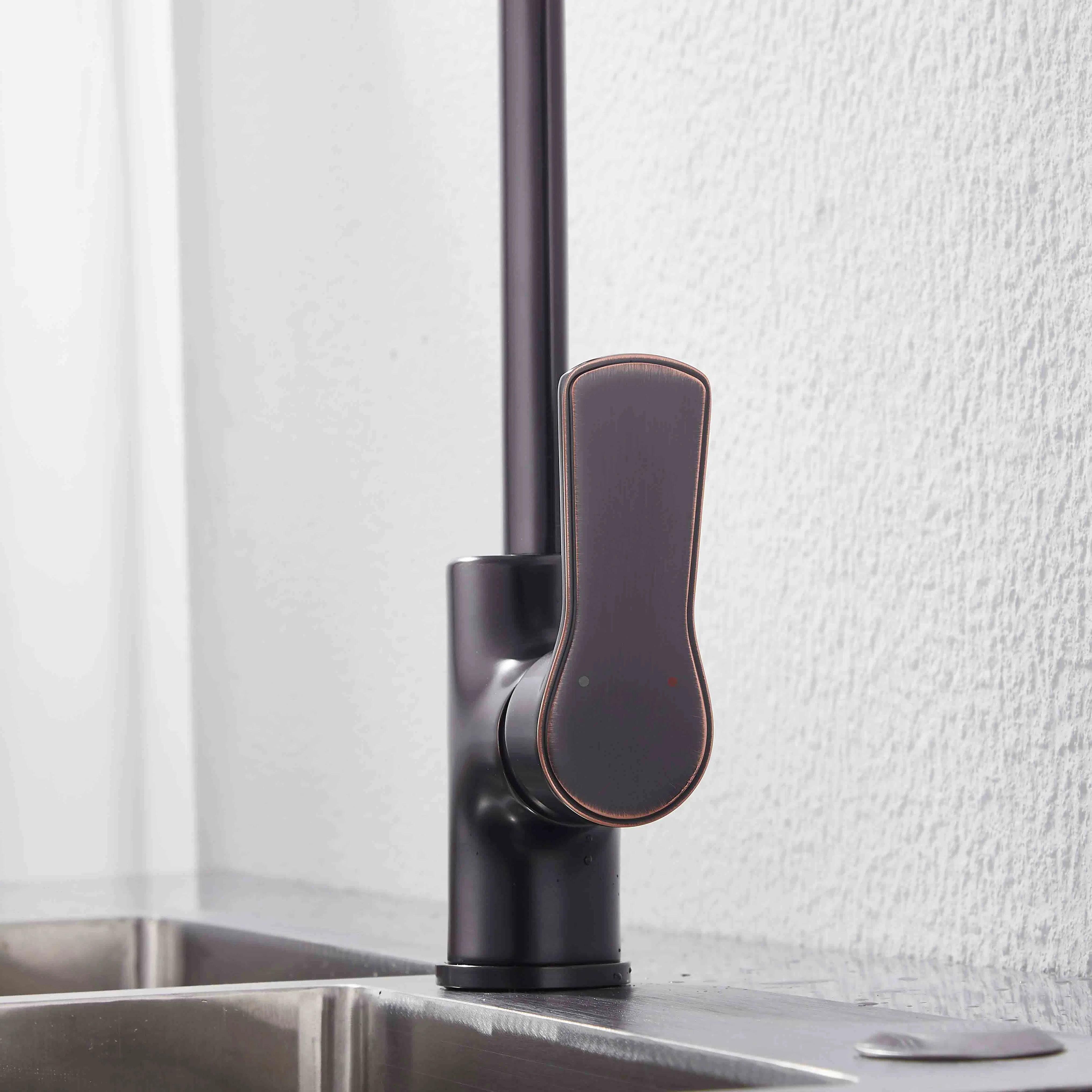 Huadiao 2022 Kitchen Mixer Deck Mounter Bronze Black Faucet