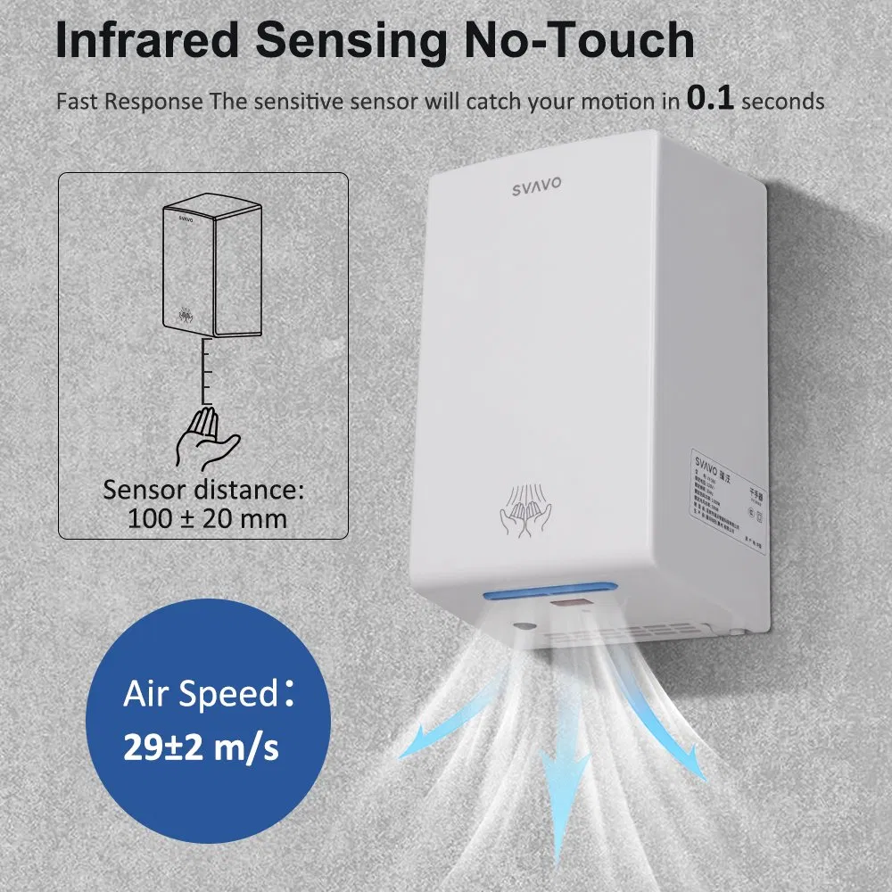 Bathroom Public Power Dryer Washroom Wall Mounted Small Automatic Hand Dryer