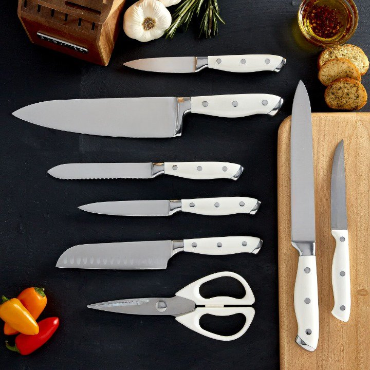 Набор кухонных ножей из нержавеющей стали, 15 предметов