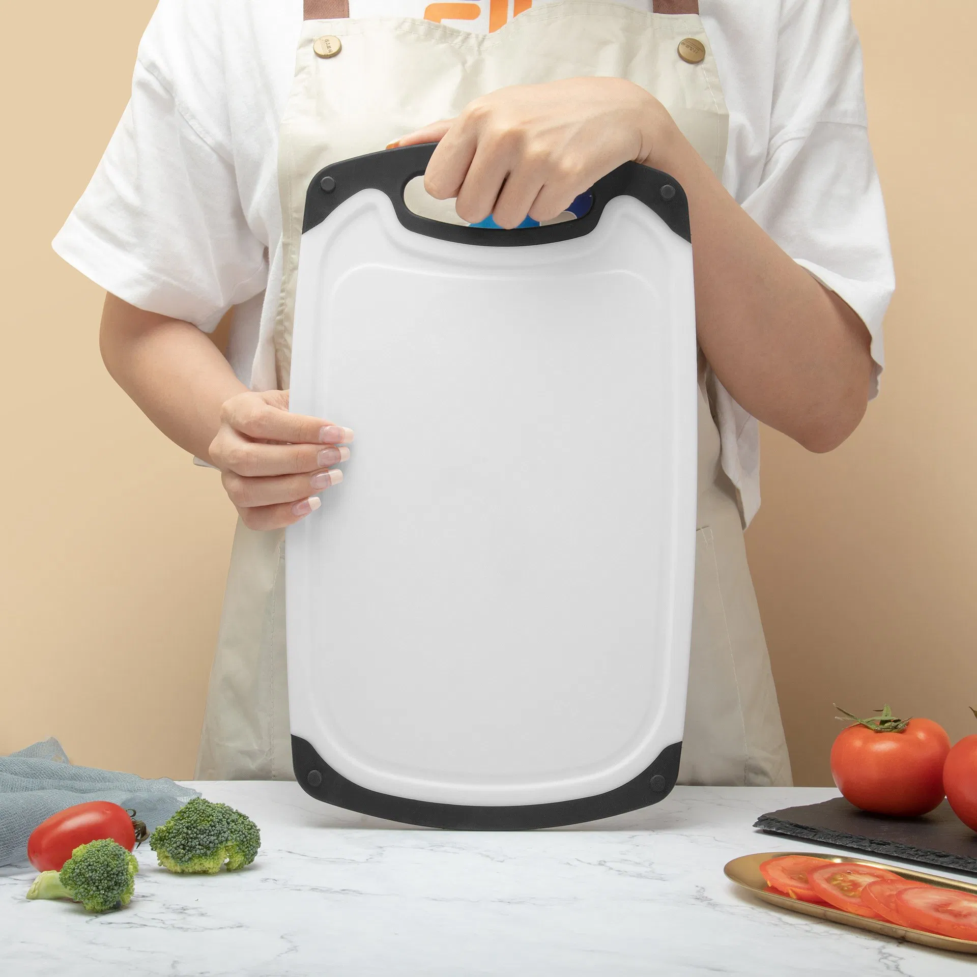 Plastic Chopping Board Set PP Thickened Square Non-Slip