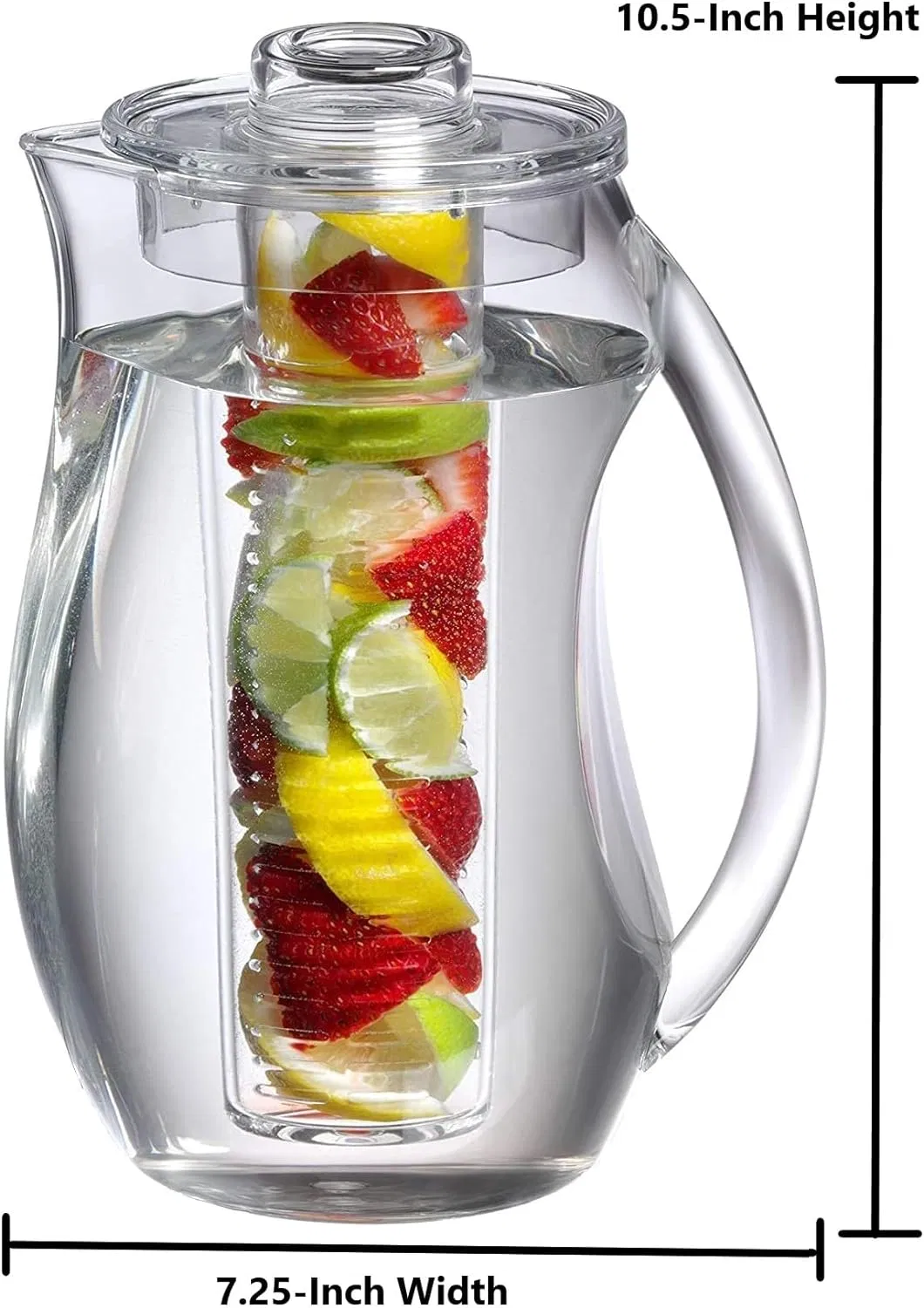 Fruit Infusion Flavor Pitcher, Clear, 93 Oz.