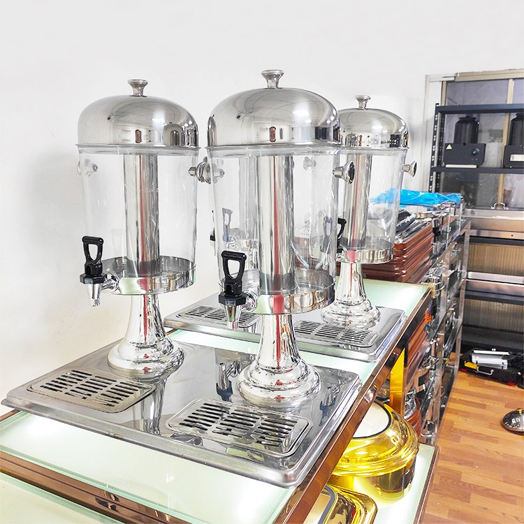 Juice Dispenser Machine Gold Beverage Dispenser 8 16 24L Stainless Steel Transparent Barrel Juice Dispenser