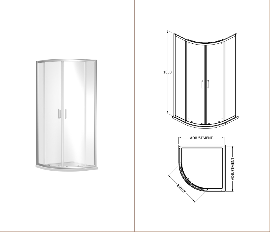 Stylish Glass Shower Door for Contemporary Bathroom Enclosures
