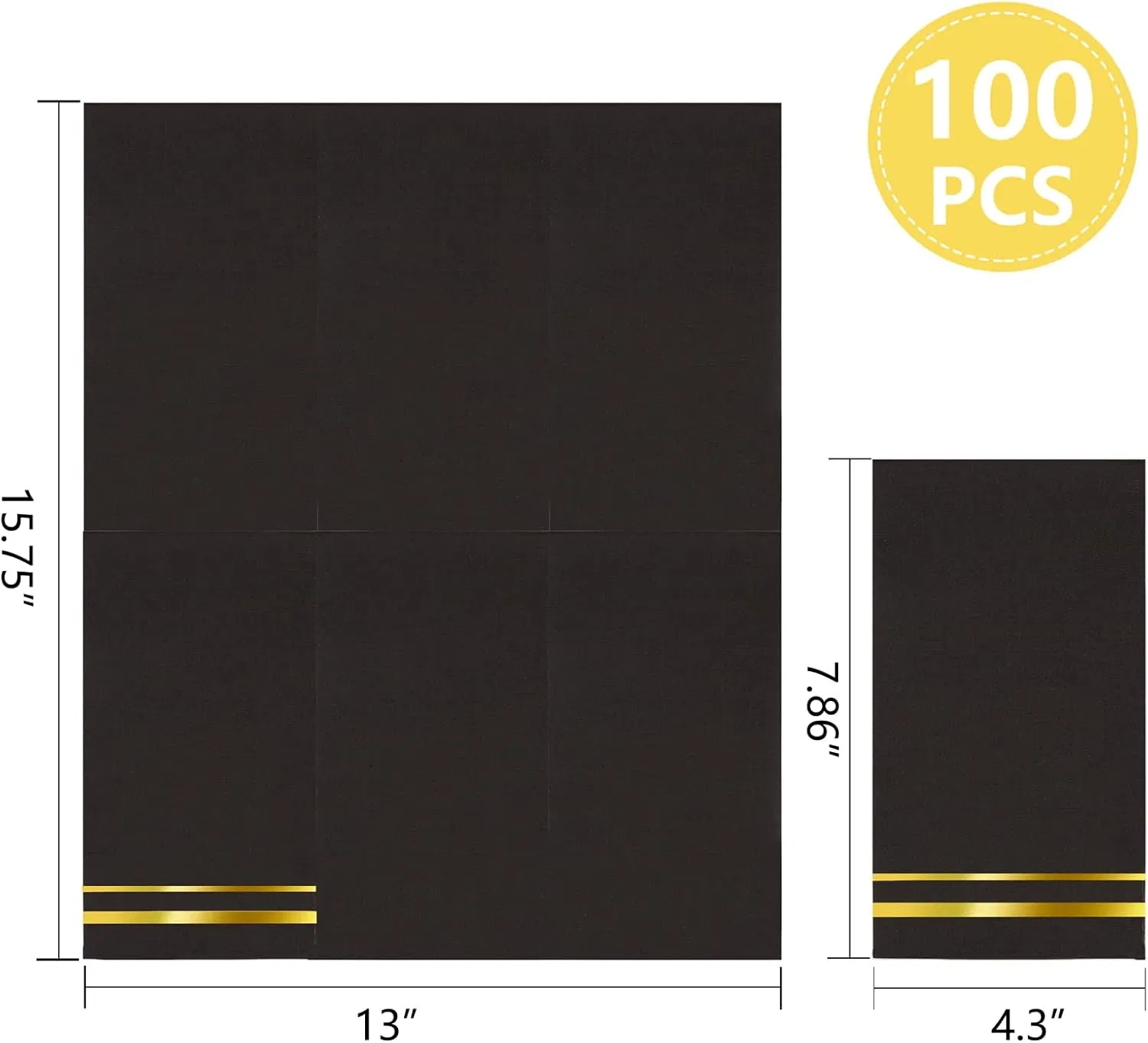 Elegant Premium Black Disposable Napkins for Special Occasions
