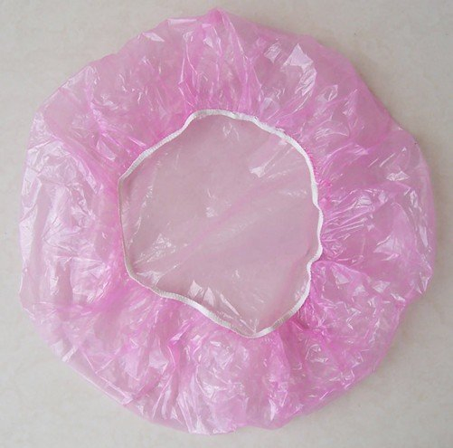 Factory Wholesale Disposable Elastic Clear Bathing Cap for Salon Hotel Traval PE Cap