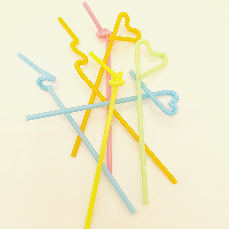 Art Funny Plastic Folding Drinking Straw for Beverage