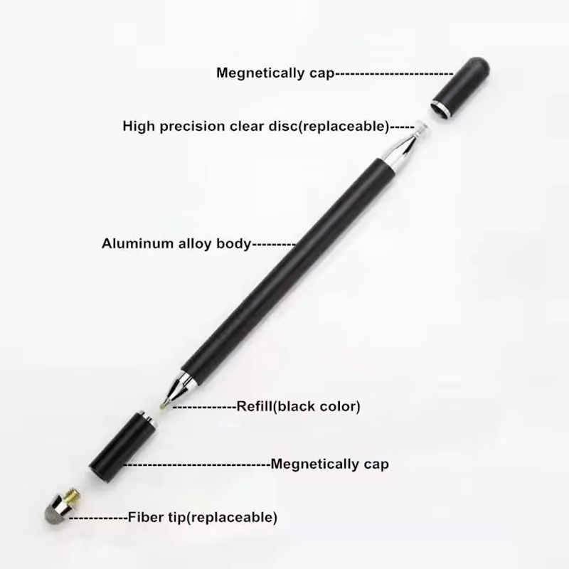 3 in 1 Disc Stylus Pen Fast Charge Active Pencil Capacitive Pen Tablet Drawing Pencil Universal Touch Stylus Pens for iPad 10th Gen/Galaxy Tab A9 Plus
