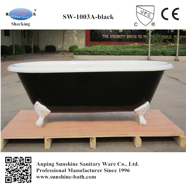 Чугунная ванна на ножках Sharking с гидромассажем