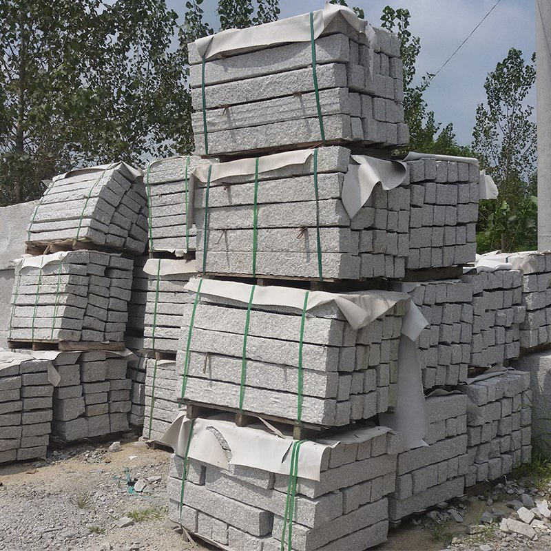 Grey Granite Posts Granite Stone Fence Post for Garden Decoration