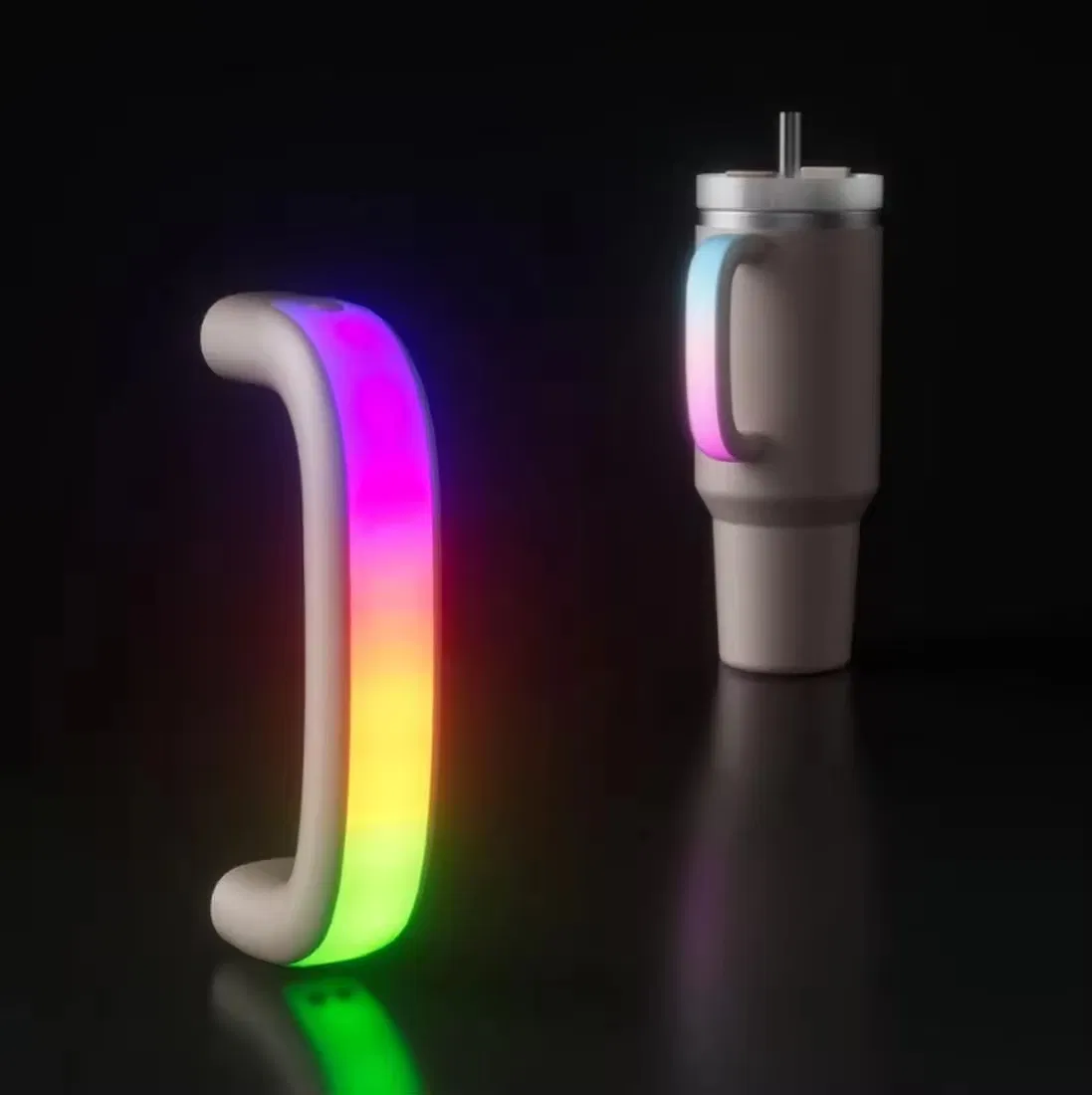 6 Colors LED Light-up for Tumbler Handle 40oz/30oz Water Bottle Handle Accessories for 40oz Cup Handle